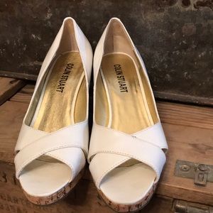 Colin Stuart Open-toed Wedge Shoes